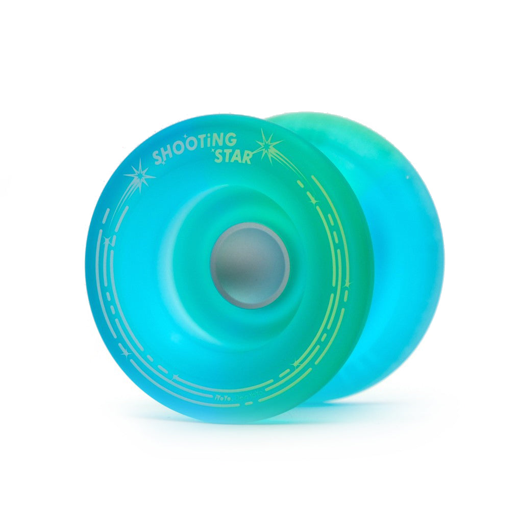 shooting star yoyo blue green fade front