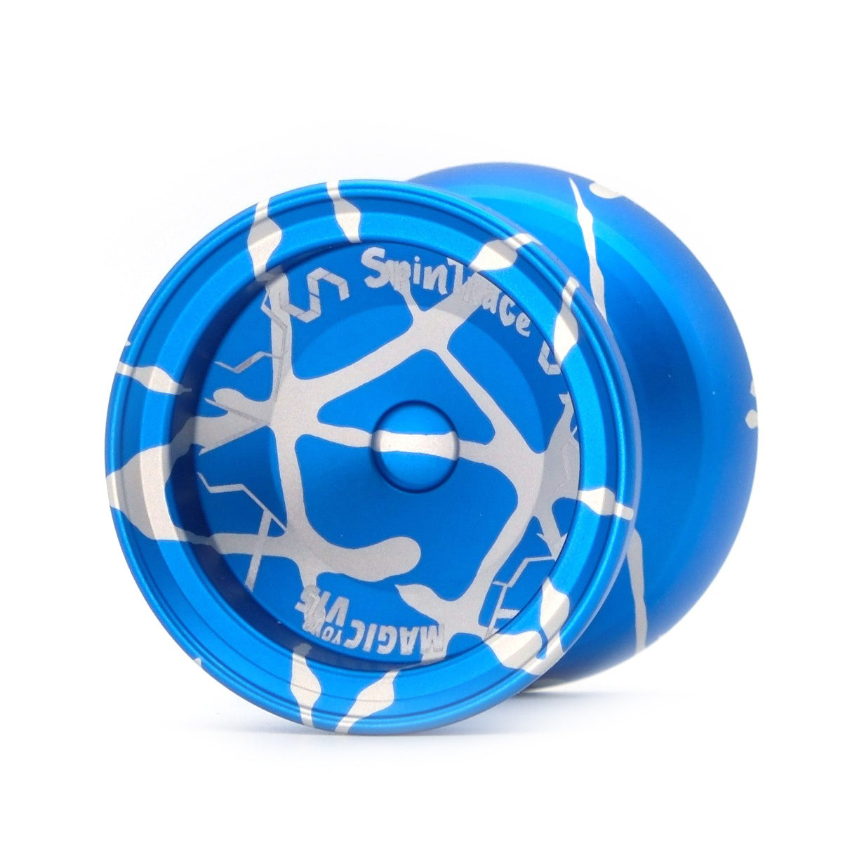 magicyoyo v15 spintrace yoyo blue silver splash